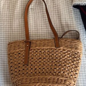 Commense Tan Woven Tote Bag